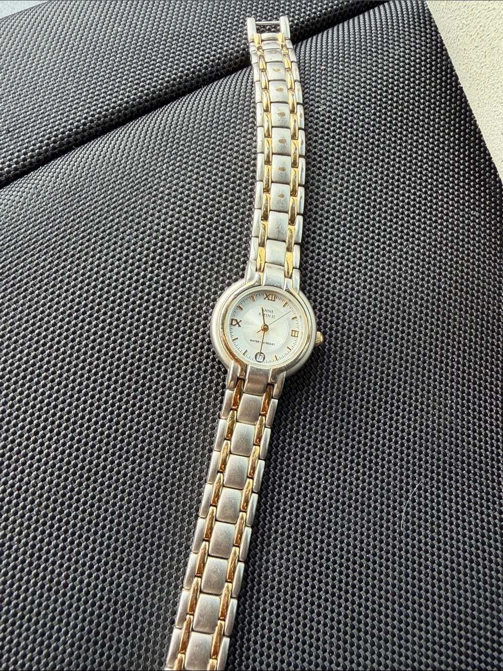 Anne Klein Two-Tone Gold and Silver Ladies Bracelet Watch needs battery